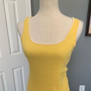 Tank top with beaded neck line
